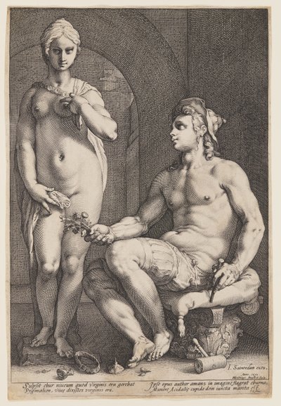 Pygmalion és Galatea alkotó: Hendrick Goltzius