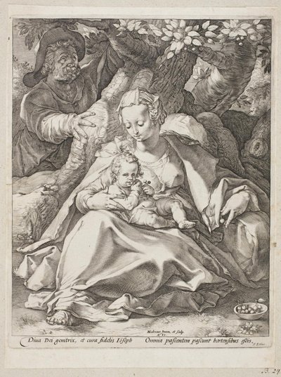 Pihenjen az Egyiptomba tartó járaton egy cseresznyefa alatt alkotó: Hendrick Goltzius