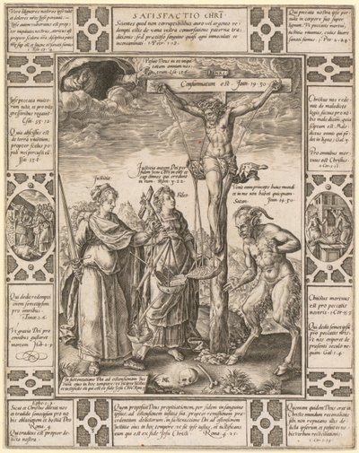 Satisfactio Christi, a „A keresztény hit allegóriái” sorozat 3. lapja alkotó: Hendrick Goltzius