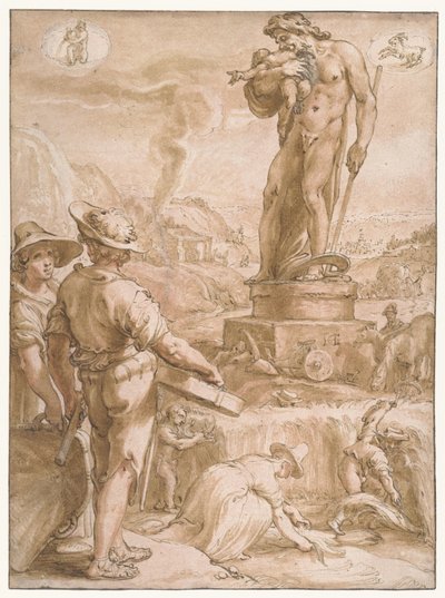 Szaturnusz Hét bolygó (sorozat címe) alkotó: Hendrick Goltzius