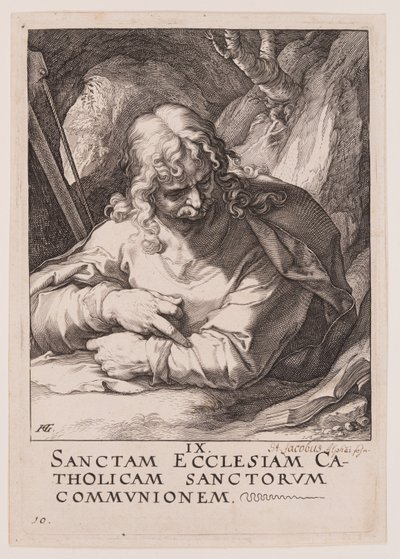 Kisebb Szent Jakab, Krisztus, az apostolok és Szent Pál a Hitvallással alkotó: Hendrick Goltzius