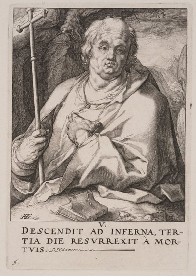 Szent Fülöp, Krisztustól, az apostoloktól és Szent Páltól a Hitvallással együtt. alkotó: Hendrick Goltzius