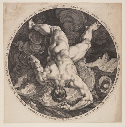 Tantalus, a Négy gyalázatosból alkotó: Hendrick Goltzius