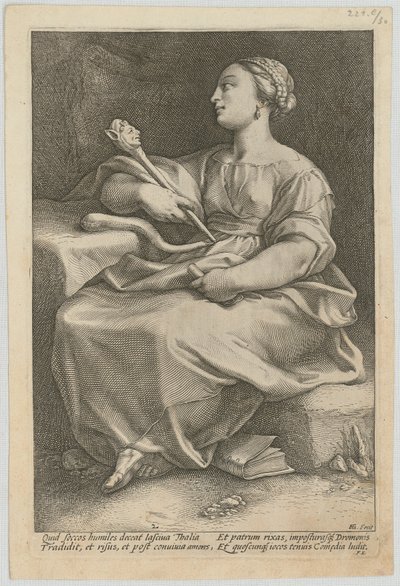 Thaleia, a "Kilenc múzsa" sorozat 2. lapja alkotó: Hendrick Goltzius