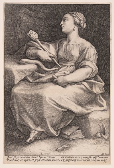 Thalia, a komédia múzsája, A kilenc múzsából alkotó: Hendrick Goltzius