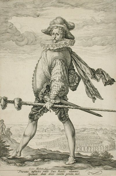 A gyalogság kapitánya balra menetel alkotó: Hendrick Goltzius