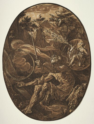 Az istenségek: Demogorgon az örökkévalóság barlangjában alkotó: Hendrick Goltzius
