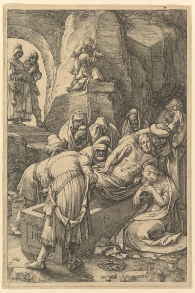 A sírbatétel, „Krisztus szenvedése” című műből alkotó: Hendrick Goltzius