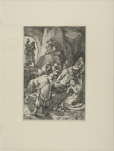 The Tombment, tizenegyedik lemez a Krisztus szenvedéséből alkotó: Hendrick Goltzius