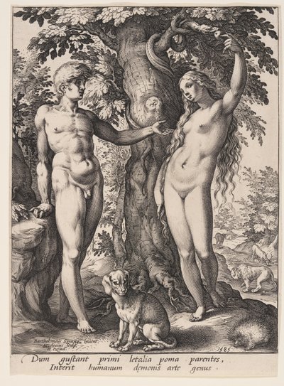 Az ember bukása alkotó: Hendrick Goltzius