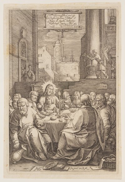 Az utolsó vacsora, a Passióból alkotó: Hendrick Goltzius