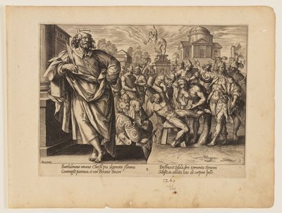 Szent Bertalan mártíromsága, Krisztus és az apostolok mártíromságából alkotó: Hendrick Goltzius