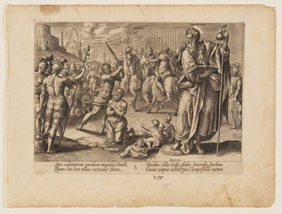 Major Szent Jakab mártíromsága, Krisztus és az apostolok mártíromságából alkotó: Hendrick Goltzius