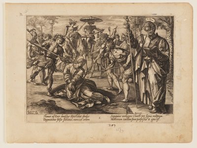Szent Tamás mártíromsága, Krisztus és az apostolok mártíromságából alkotó: Hendrick Goltzius