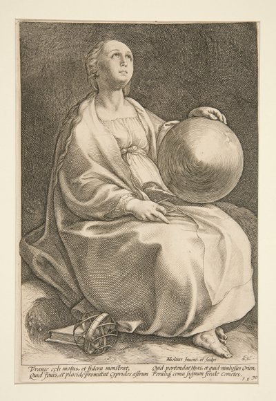 A kilenc múzsa: Uránia, 9. a 9-es sorozatban alkotó: Hendrick Goltzius