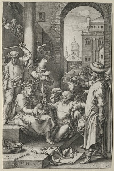 A szenvedély: A tövisekkel való megkoronázás alkotó: Hendrick Goltzius
