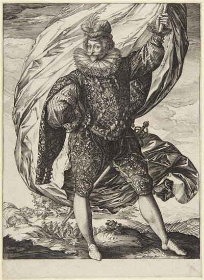 A zászlóvivő, jobbra fordulva alkotó: Hendrick Goltzius