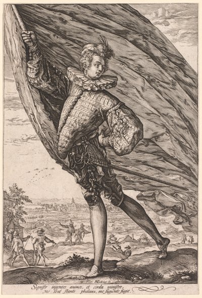 A Szabványhordozó, balra fordulva alkotó: Hendrick Goltzius