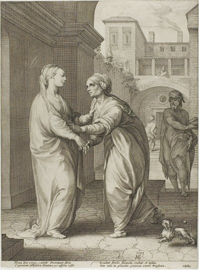 A látogatás, második lemez Krisztus születése és korai élete című könyvből alkotó: Hendrick Goltzius