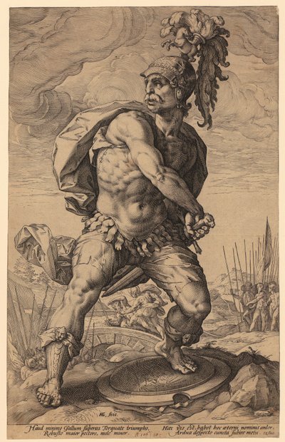 Titus Manlius Torquatus, a „Római hősök” sorozat 5. lapja alkotó: Hendrick Goltzius
