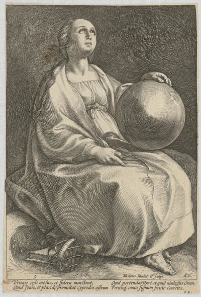 Urania, a „Kilenc múzsa” sorozat 9. lapja alkotó: Hendrick Goltzius