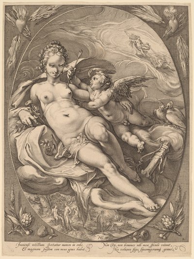 Vénusz és Ámor alkotó: Hendrick Goltzius