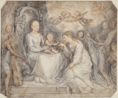Szent Katalin eljegyzése alkotó: Hendrick Goltzius