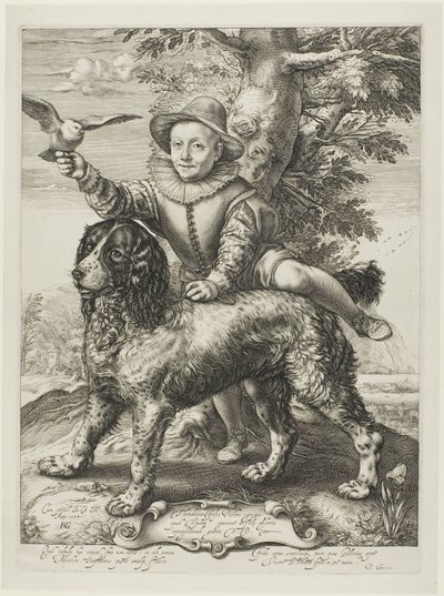 Vries, Frederik de Vries (meghalt 1613) Dirck de Vries festő fia, Goltzius tanítványa, Goltzius kutyájával. alkotó: Hendrick Goltzius