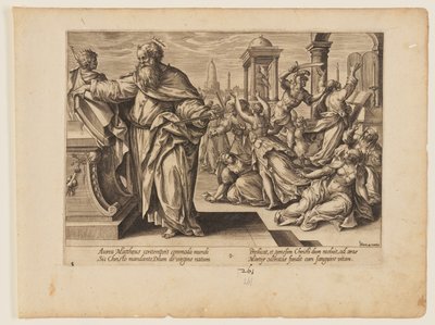 Szent Máté mártíromsága, Krisztus és az apostolok mártíromságából alkotó: Hendrick Goltzius