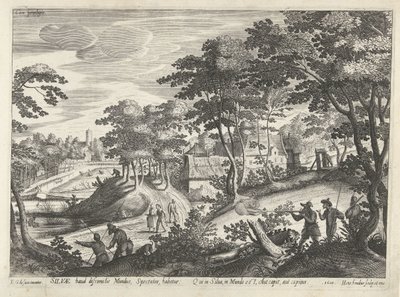 Táj egy vadászjelenettel alkotó: Hendrick Hondius (I)