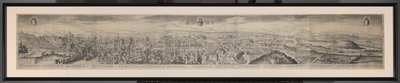 Panoráma Rómába Roma (cím a tárgyon) alkotó: Hendrick Hondius (I)