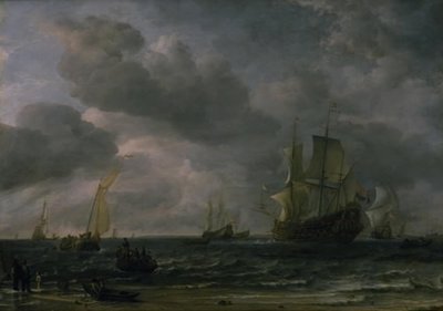 Szellőben szállítják a holland partokat alkotó: Hendrick Jacobsz Dubbels