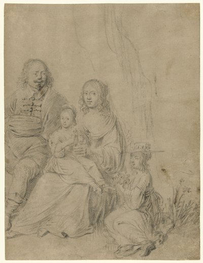 Családi csoport, amely egy pár szülőből és két lányból áll alkotó: Hendrick Martensz. Sorgh (attributed to)
