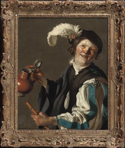 Egy fiú fuvolával és kancsóval alkotó: Hendrick Jansz Terbrugghen