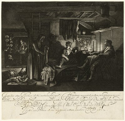 Jupiter és Merkúr a Philemon és Baucis házában alkotó: Hendrick von Goudt