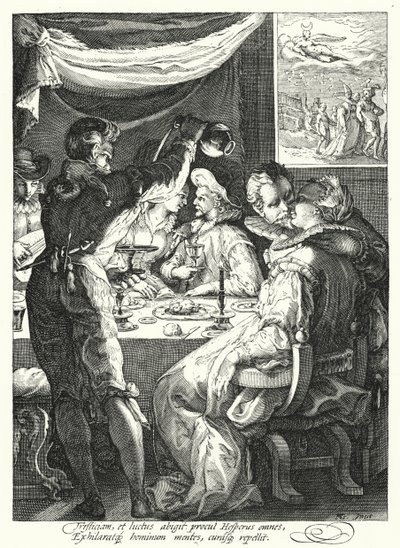 Este (metszet) alkotó: Hendrik (after) Goltzius