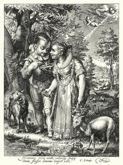 Tavasz (metszet) alkotó: Hendrik (after) Goltzius