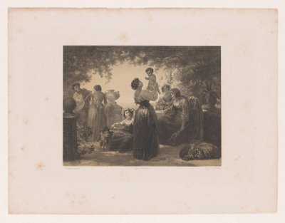 Olasz nők egy asztalnál alkotó: Hendrik Adriaan Christiaan Dekker