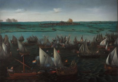 Csata holland és spanyol hajók között a Haarlemmermeer-en Csata holland és spanyol hajók között a Haarlemmermeer-en, 1573. május 26. alkotó: Hendrick Cornelisz. Vroom