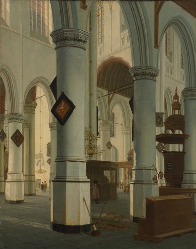 A régi templom belseje, Delft, 1660. alkotó: Hendrik Cornelisz. van Vliet