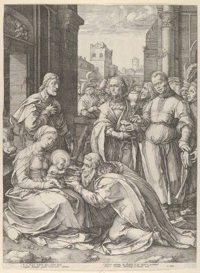 Mágusok imádása,.n.d., n.d.. alkotó: Hendrik Goltzius