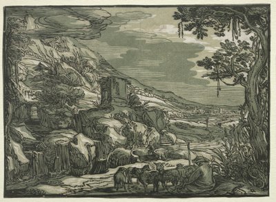 Árkádiai táj, c. 1615. alkotó: Hendrik Goltzius