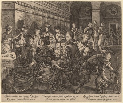 Bankett a Tarquinius Collatinus Házban alkotó: Hendrik Goltzius