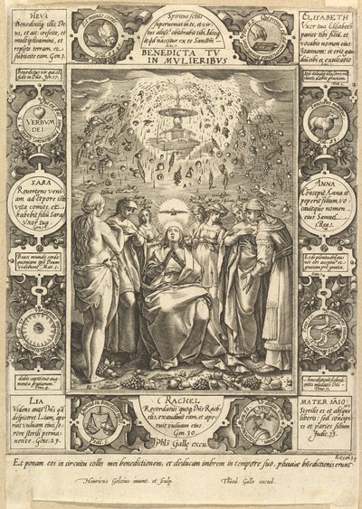 Áldott vagy te a nők között, a keresztény és a profán allegóriákból. alkotó: Hendrik Goltzius