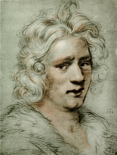 Egy fiatal férfi vezető tanulmánya alkotó: Hendrik Goltzius