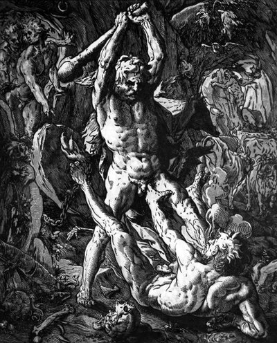 Herkules és Kakusz alkotó: Hendrik Goltzius
