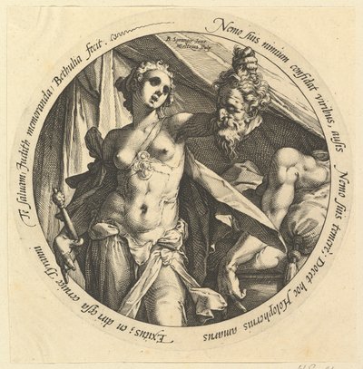 Judit a Holofernész fejével, kb. 1585. alkotó: Hendrik Goltzius
