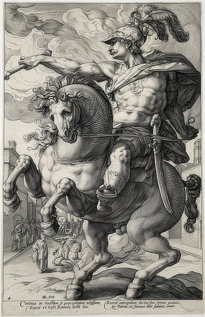 Marcus Curtius. 1586 alkotó: Hendrik Goltzius