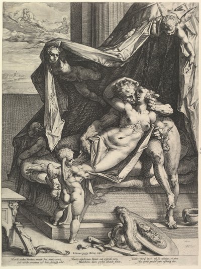 Mars és Vénusz, 1588. alkotó: Hendrik Goltzius