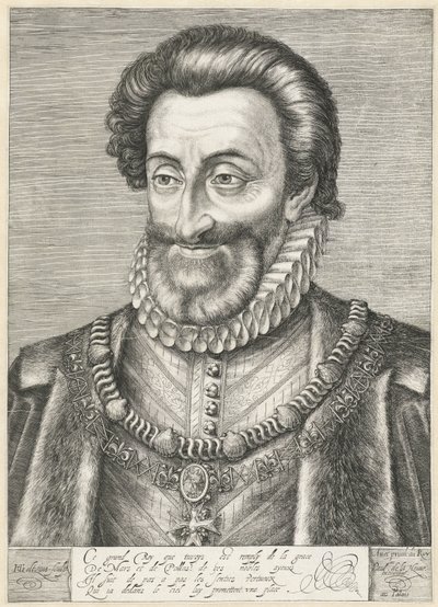 IV. Henrik francia király portréja, 1600 körül alkotó: Hendrik Goltzius
